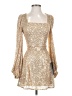 Lulus 100% Polyester Gold Cocktail Dress Size XXS - photo 1