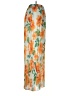 Unbranded Floral Orange Casual Pants Size 1 (estimated) - photo 4