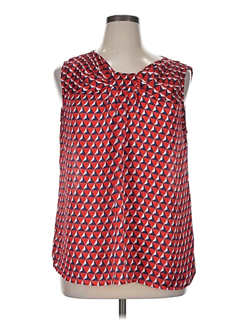 Pre-owned Preston & York Sleeveless Blouse In Red