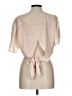 Peach Love 100% Polyester Pink Short Sleeve Blouse Size L - photo 2