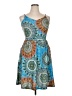 YATHON Paisley Blue Casual Dress Size XL - photo 1