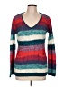 Ultra Flirt 100% Acrylic Stripes Teal Pullover Sweater Size L - photo 1