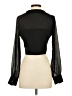 Blue Blush Black Long Sleeve Blouse Size S - photo 2