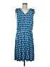 Leota Print Blue Casual Dress Size M - photo 1