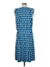 Leota Print Blue Casual Dress Size M - photo 2