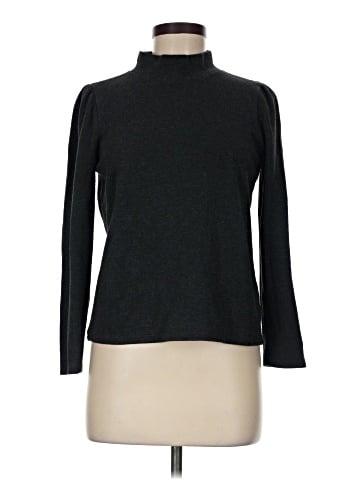 Madewell (Re)sourced Plush Mockneck Puff-Sleeve Top (view 1)