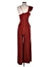 Three Floor 100% Viscose Stripes Burgundy Jumpsuit Size 6 - photo 2