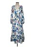 T Tahari 100% Polyester Floral Blue Casual Dress Size XS - photo 1