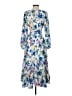 T Tahari 100% Polyester Floral Blue Casual Dress Size XS - photo 2