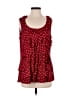 Roz & Ali Red Sleeveless Blouse Size XL - photo 1