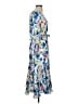 T Tahari 100% Polyester Floral Blue Casual Dress Size XS - photo 4