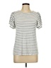Green Envelope Stripes Silver Short Sleeve T-Shirt Size L - photo 1