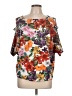 Bold Elements Orange Short Sleeve Blouse Size L - photo 1