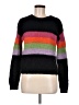 Veda 100% Alpaca Color Block Black Wool Pullover Sweater Size M - photo 1