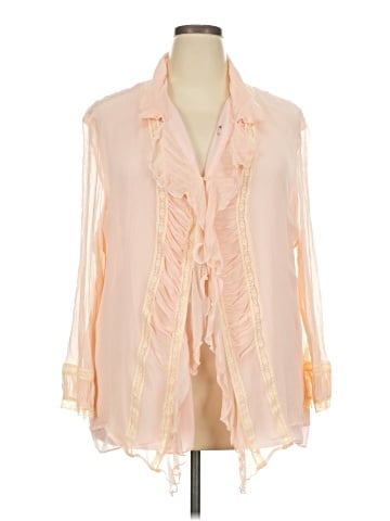 Avenue Long Sleeve Silk Top (view 1)