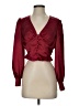 Shein 100% Polyester Burgundy 3/4 Sleeve Blouse Size 4 - photo 1