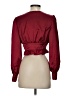 Shein 100% Polyester Burgundy 3/4 Sleeve Blouse Size 4 - photo 2