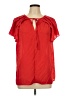 Max Studio 100% Polyester Red Short Sleeve Blouse Size L - photo 1