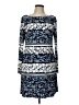 Eliza J Print Blue Casual Dress Size 10 - photo 1