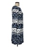Eliza J Print Blue Casual Dress Size 10 - photo 4