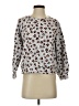 Ann Taylor 100% Cotton Animal Print Silver Pullover Sweater Size XS - photo 1