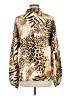 Sunny Leigh Animal Print Gold Long Sleeve Blouse Size M - photo 2