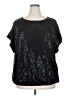 Shein Curve 100% Polyester Black Short Sleeve Top Size 20 Plus (4) - photo 1