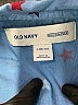 Old Navy Hearts Blue Short Sleeve Button-Down Shirt Size 10 - 12 - photo 3