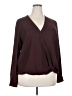 Ann Taylor 100% Polyester Burgundy Long Sleeve Blouse Size XXL - photo 1