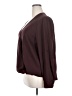 Ann Taylor 100% Polyester Burgundy Long Sleeve Blouse Size XXL - photo 5