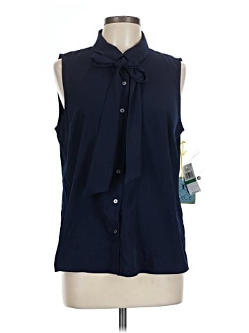 CeCe Sleeveless Button-Down Shirt (view 1)