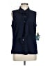 CeCe Blue Sleeveless Button-Down Shirt Size L - photo 1