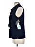 CeCe Blue Sleeveless Button-Down Shirt Size L - photo 5