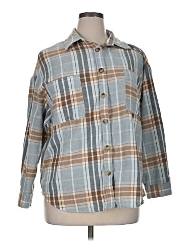 No Comment Long Sleeve Button-Down Shirt (view 1)