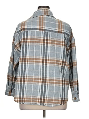 No Comment Long Sleeve Button-Down Shirt (view 2)