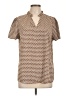 Shein Curve 100% Polyester Brown Short Sleeve Blouse Size 12 Plus (0) - photo 1