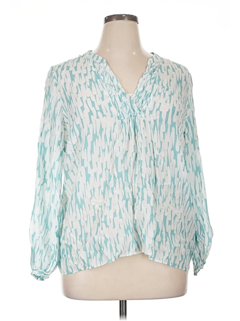 Pre-owned Boden Long Sleeve Blouse In Teal