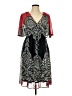 Mossimo 100% Polyester Graphic Black Cocktail Dress Size L - photo 1