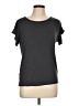 Ann Taylor LOFT 100% Rayon Gray Short Sleeve Top Size L - photo 1