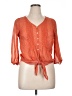 Timing 100% Polyester Orange 3/4 Sleeve Blouse Size XL - photo 1