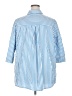 Blair Stripes Blue 3/4 Sleeve Button-Down Shirt Size 2X - photo 2