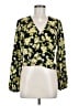 Industry 100% Polyester Floral Black Long Sleeve Blouse Size M - photo 1