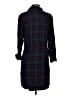 White Crow 100% Rayon Plaid Blue Burgundy Casual Dress Size S - photo 2