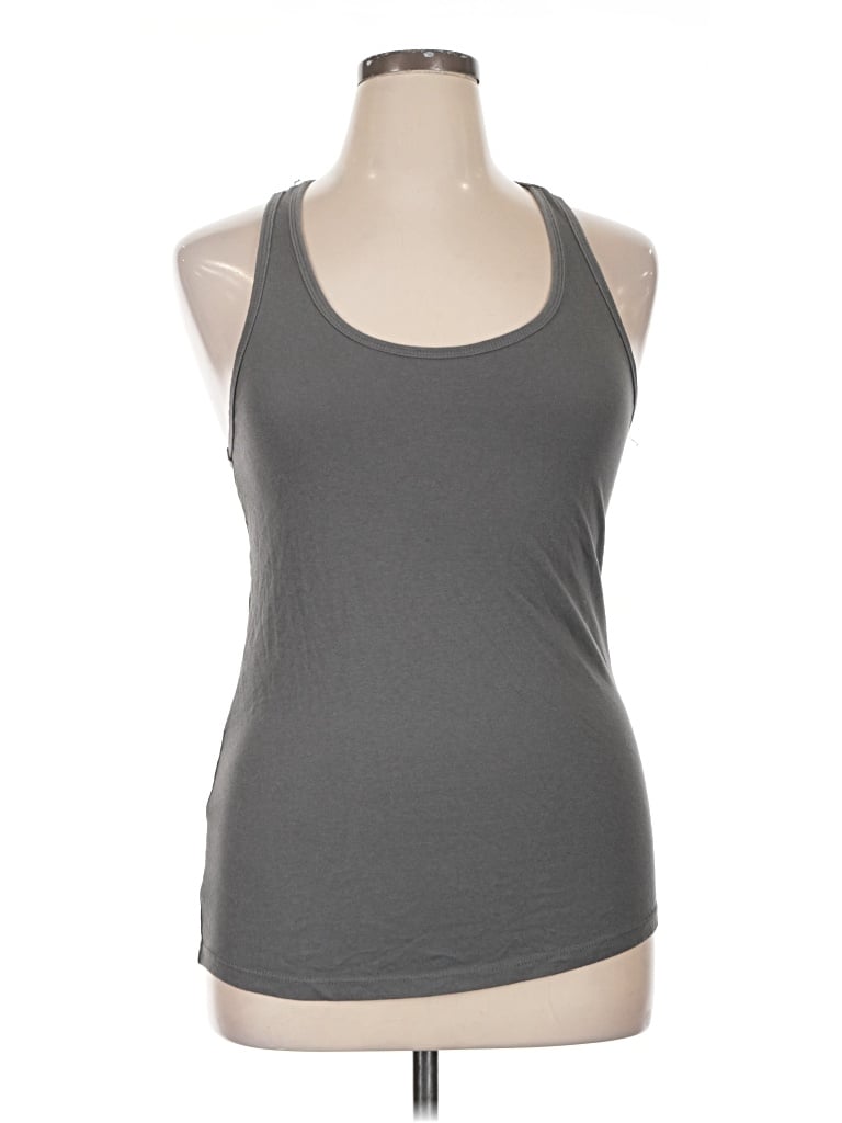 Pre-owned Ideal T Tank Top Gray Halter Neckline Tops
