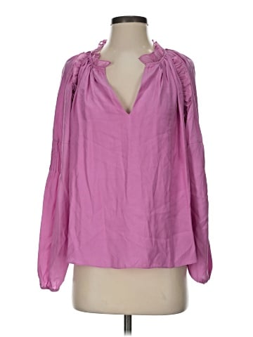 Marie Oliver Long Sleeve Silk Top (view 1)