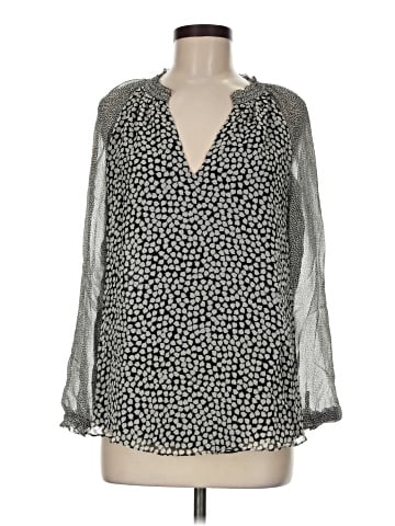 Diane von Furstenberg Long Sleeve Silk Top (view 1)