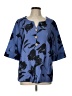 Unbranded 100% Polyester Blue Short Sleeve Blouse Size L - photo 1