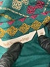 Soft Surroundings Argyle Green 3/4 Sleeve Button-Down Shirt Size XS - photo 7