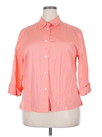 Talbots 3/4 Sleeve Button-Down Shirt (view 1)