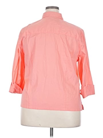 Talbots 3/4 Sleeve Button-Down Shirt (view 2)